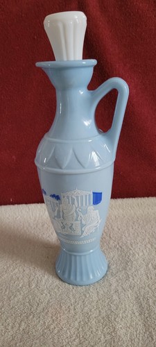 VTG 1961 Jim Beam Plato Socrates Aristotle Grecian Pitcher Blue Glass Decanter - Picture 2 of 5