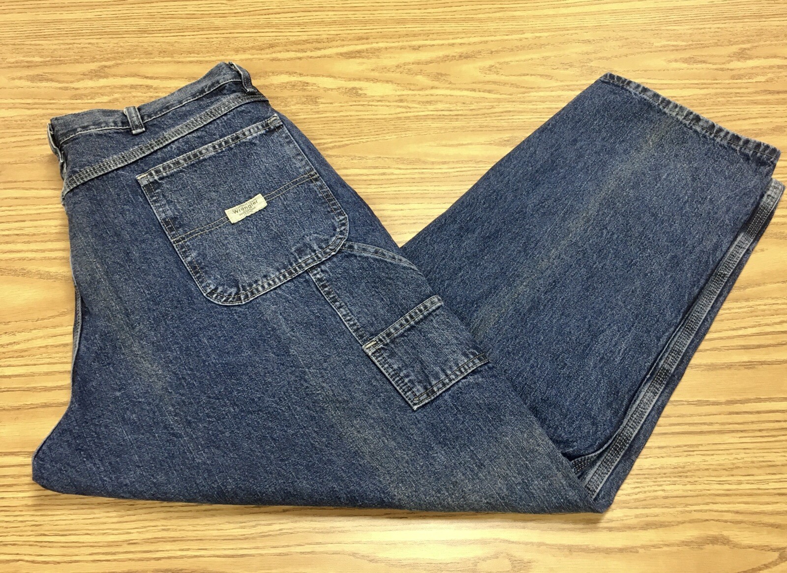 WRANGLER CARPENTER JEANS 94LSWDV MENS 38X32 HAMMER LOOP CARGO POCKETS EXC COND! eBay