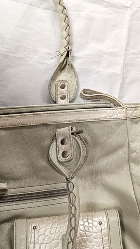 Charlie Lapson Handbag - Off White Leather Bag / Satchel - Picture 4 of 5