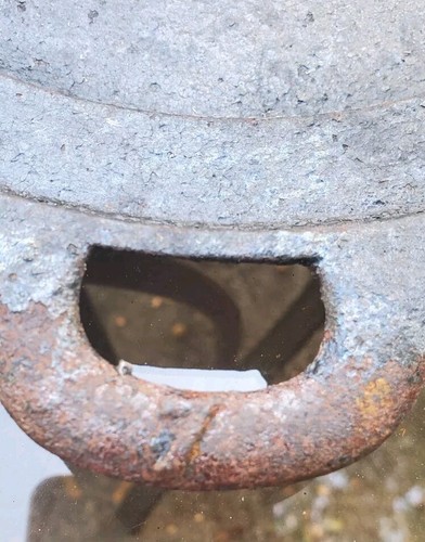 ANTIKE OVALE GUSSEISEN flache Pfanne Fischbräter Ausgießer Tor Markierung längliche Grillplatte #7 - Bild 10 von 11
