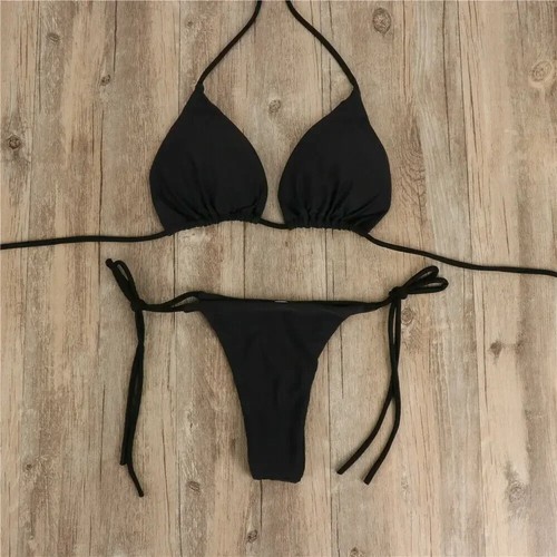 New Sexy Mini Bikini Shiny Women Brazilian G-String Set Thong Swimwear Swimsuits - Picture 16 of 28