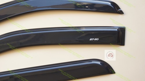 Weather Shields Window Visor Fits Mazda BT-50 TF DUAL CAB 07/20-2025 Tint Black - Picture 19 of 24