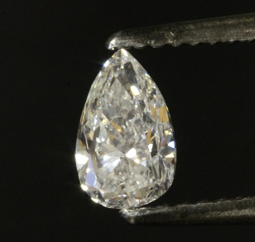 Natural loose .77ct SI2 H GIA certified pear shape diamond 7.45 x 4.73 x 3.27mm  - Picture 3 of 12