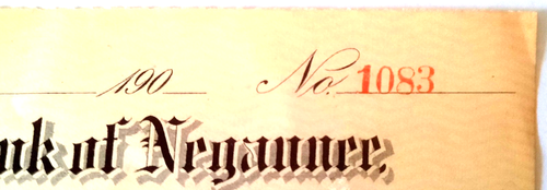Bank check: 1900 1st National Bank, Negaunee, MI from Cleveland Cliffs Iron Co. - Picture 2 of 4