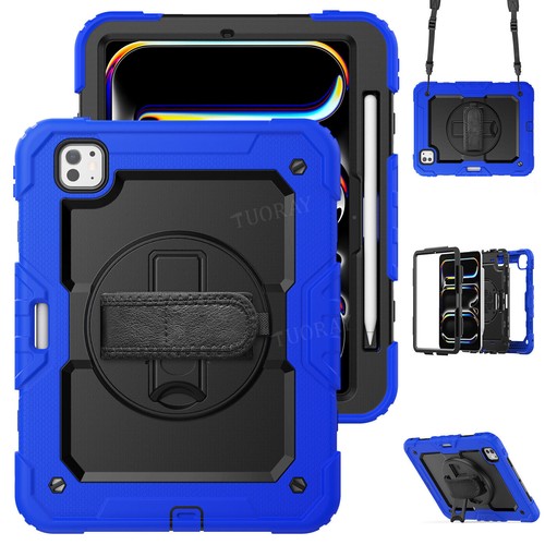 Für iPad 5/6/7/8/9/10 Gen Air 4 5 6 Pro 11 13 Hybrid Outdoor Tasche Gurt Hülle - Bild 108 von 225