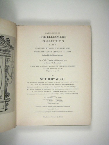 Sotheby's Auction Catalog Ellesmere Collection Part II Drawings Romano 1972 - Imagen 6 de 10