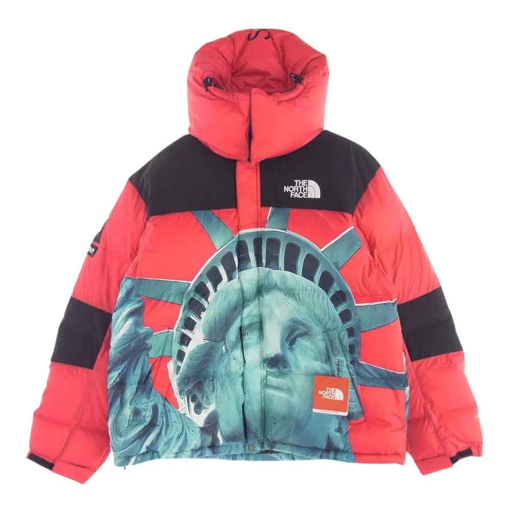 Doudoune rouge Supreme North Face Statue de la Liberté Baltro taille L
