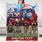 Wirehaired Pointing Griffon Dog Blanket Custom Throw Woven Fleece Sherpa Nwt