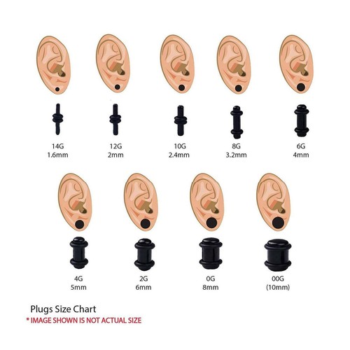Ohrdehnungsset 12-18 Teile 14G-20mm Ohrmessgeräte Expander Set Acryl Taper Plugs - Bild 4 von 48