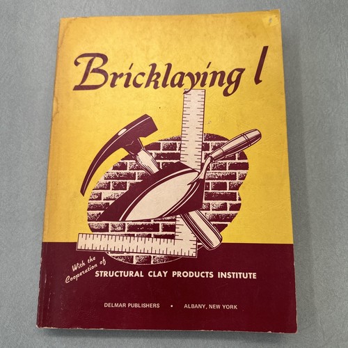 1952 Delmar Publishers Bricklaying Book Volume I Thomasville, GA Free Shipping - Imagen 2 de 24