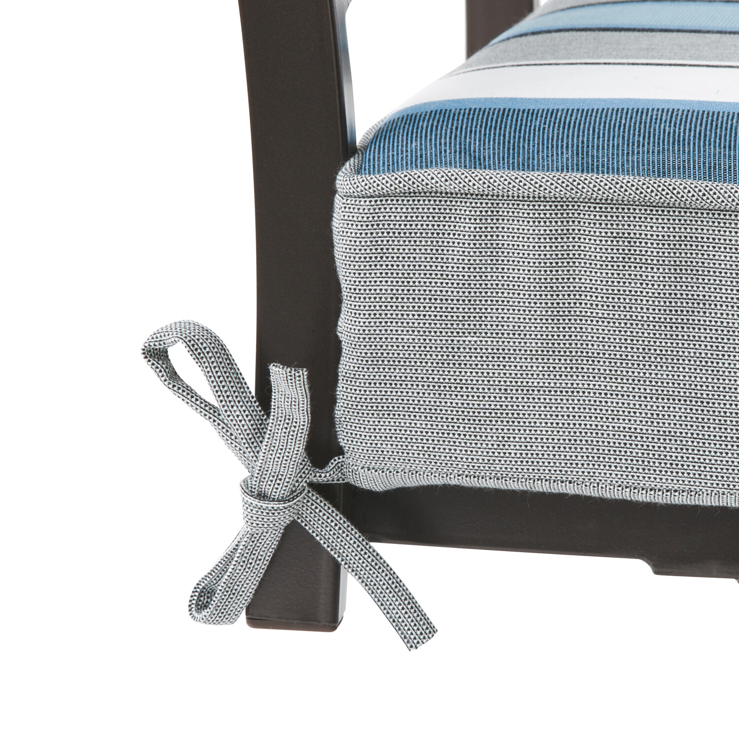 Better Homes And Gardens Striped Outdoor Dining Chair Seat Cushion In Blue 21