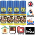 4X Flea Killer Spray Aerosol Household Animal Flea Dog Tick Protection 200ml