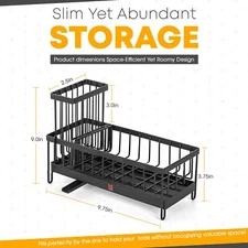 Multifunction Kitchen Sponge Rack – Efficient Drainable Sink Caddy Organizer