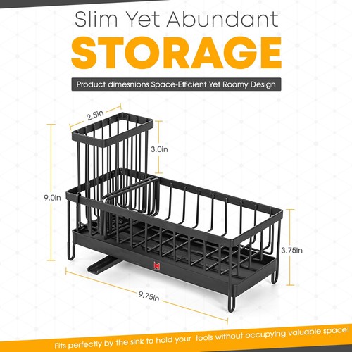 Multifunction Kitchen Sponge Rack – Efficient Drainable Sink Caddy Organizer - Picture 1 of 7