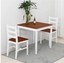 mecor dining table set modern 3 pcs kitchen room breakfast furniture home decor