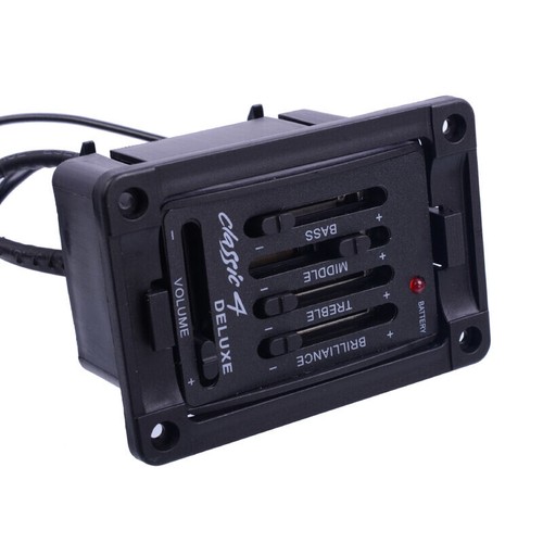 Acoustic Guitar Pickup Classic 4 Deluxe Preamplifier 4-Bands EQ Piezo Preamp New - Picture 3 of 6