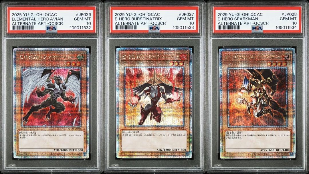 PSA 10 E-HERO Burstinatrix Avian Sparkman Alt Art Trio YuGiOh Japanese Graded