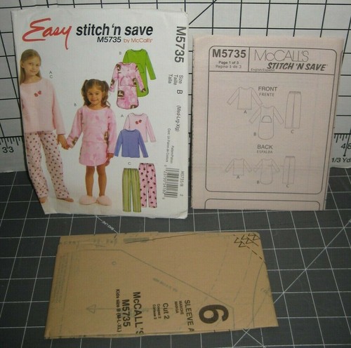 McCall's M5735 Stitch 'n Save Children's Gown Top Pants Size 7 8 10 12 14 16 - 第 1/3 張圖片
