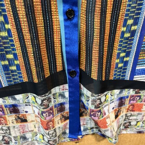Top túnica Clover Canyon talla grande colorido geométrico moneda dinero - Imagen 8 de 10