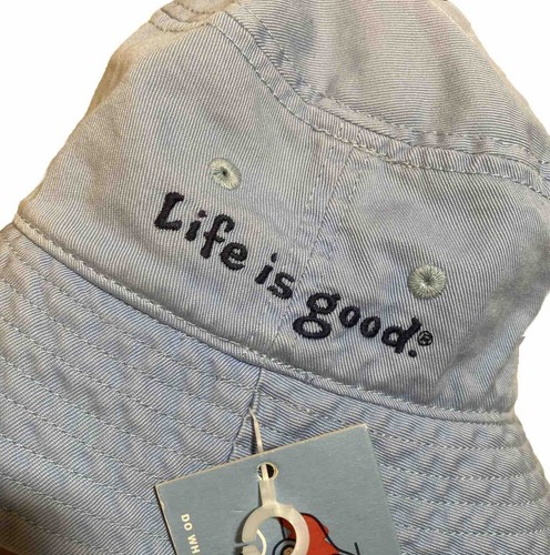 Life Is Good Toddler Bucket Hat Sun Beach Blue Daisy , 4-7T New - Picture 6 of 6