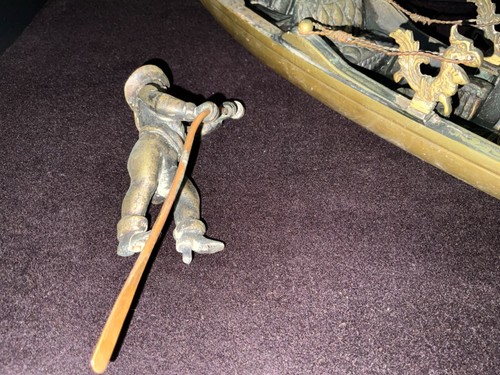 Ricardo Di Venezia Vintage Brass Gondola. Signed - Picture 4 of 6