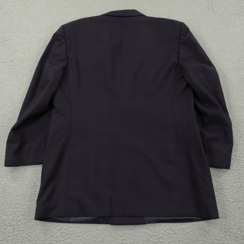 VTG Burberry Jacket 42S Navy Double Breasted Worsted 6 Button Blazer Made in USA - Picture 6 of 23
