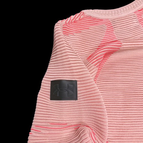 Under Armour Sweatshirt Women Medium Pink Long Sleeve Ribbed Intelli Knit NWT - Picture 7 of 9