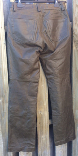 GAP Womens size 6 (29" W) Leather Bootcut Biker Pants 00s Y2K Vtg Jeans - Picture 2 of 4