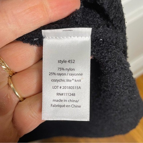 Barefoot Dreams Black CozyChic Lite Circle Cardi Sweater Womens XS/S - Picture 5 of 5