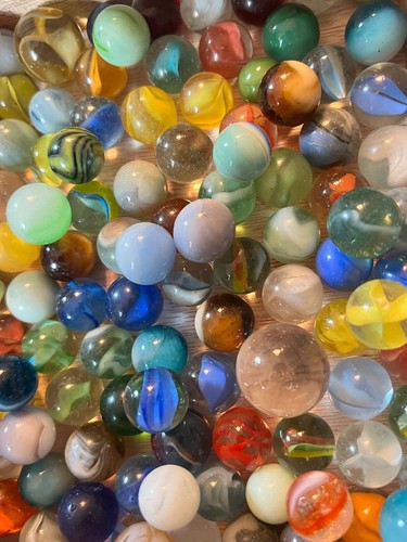 Instant Marble Collection - 40 Unique Colorful Glass Marbles - Picture 3 of 9
