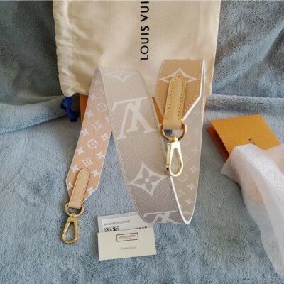 LOUIS VUITTON STRAP BANDOULIERE MIST GRAY BRUME COATED CANVAS BY POOL  EDITION