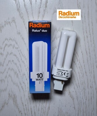 Radium Ralux D 10W 830 Warmweiß warm white Kompaktleuchtstoff Lampe 2 Pin