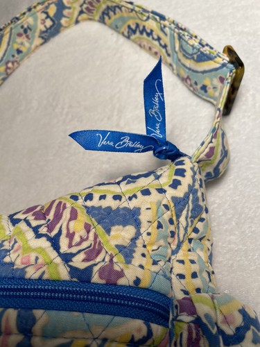 Vera Bradley Adjustable Strap Shoulder Handbag Purse Capri Blue Paisley Print - Picture 3 of 7