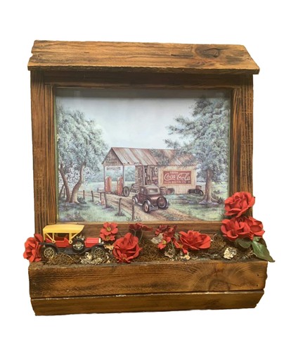 Coca Cola Country Store Picture Dufex Foil Art  Unique Frame Print,10in x 8in - Picture 1 of 6
