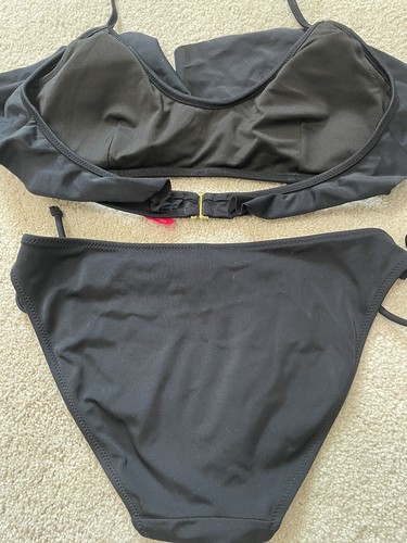 Victoria's Secret Bikini schwarz neu kleiner Verschluss hinten zum Binden Ausschnitt unten Sommer - Bild 3 von 4