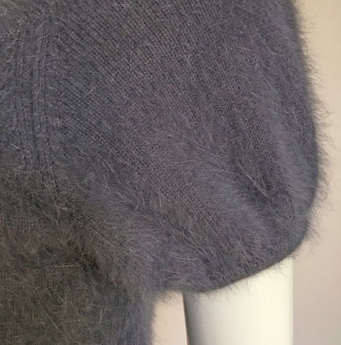 80 % Angora Fuzzy EXPRESS DESIGN STUDIO grau Bolero Strickjacke Pullover 30 im Beutel - Bild 7 von 8