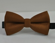 Toffee Brown Cotton Pre tied Bow tie for Men Adult / Youth / Boy Kids / Baby