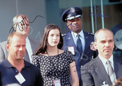 Bruce Willis Billy Bob Thornton Liv Tyler Armageddon Autogramm Foto RP +1