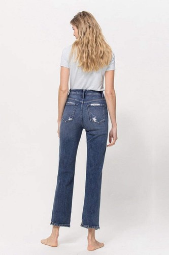 Flying Monkey Distressed High Rise Ankle Straight Jeans - Picture 10 of 12