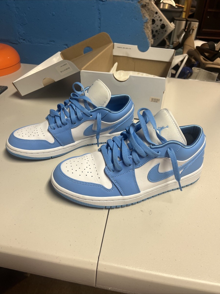 Nike Air Jordan 1 Low UNC University Carolina Blue Size 9.5