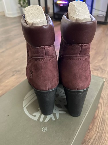 Timberland Camdale Boots Damen Gr. 7,5 Burgund Nubuk Schnürstiefeletten - Bild 4 von 12