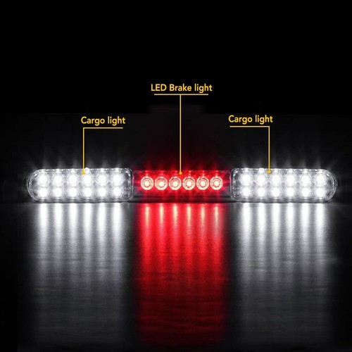 For 1997-2003 Ford F150 Truck Smoke Full LED 3rd Third Brake Cargo Light USSTOCK - Picture 9 of 12