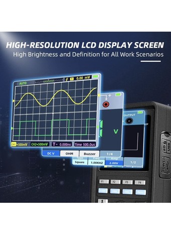 2D72 Handheld Oscilloscope 70Mhz Waveform Generator Multimeter 3 in 1 Multifunct - Picture 3 of 6