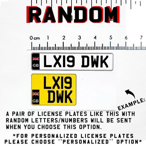 RC 1/10 UK BRITISH Number Plates Scale Sticker GB BRITAIN License Plate Licence - Picture 160 of 191
