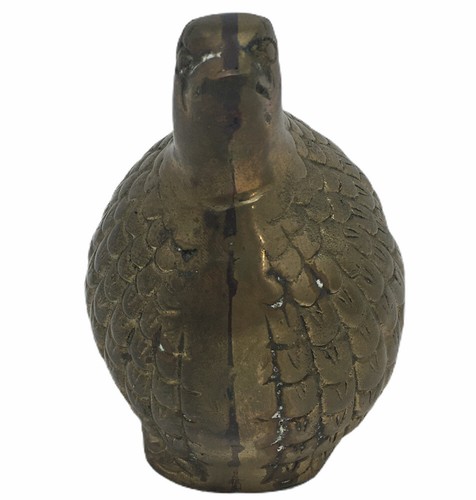 Brass Paperweight Quail Figurine Bird Vintage mcm decor - Picture 3 of 6