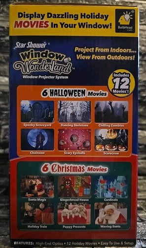 Star Shower Window Wonderland Projector 12 Movies - 6 Christmas & 6 Halloween - Picture 8 of 8