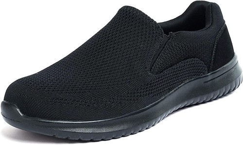 Bruno Marc Men's Slip On Casual Loafer Mesh Walking Sneakers Black SIZE 10