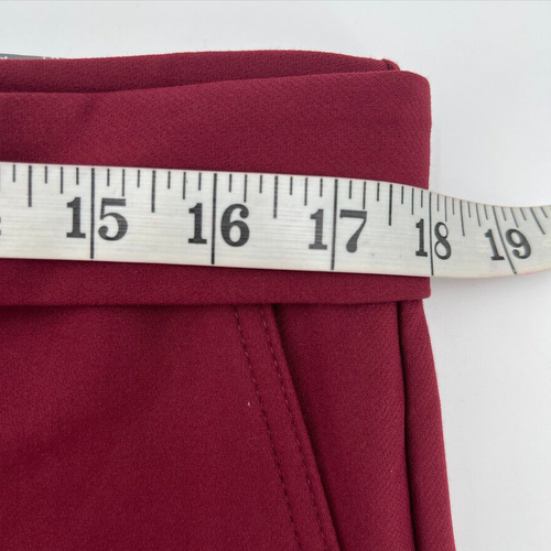 NWT Talbots Women's Wide Leg Crop Pants Sz LP Petite Burgundy Belted High Waist - Picture 5 of 20