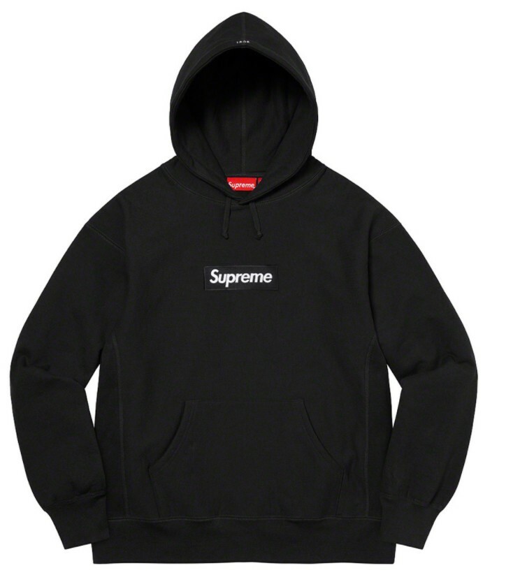 Supreme Box Logo Hooded Sweatshirt - BLACK-Size Small-In