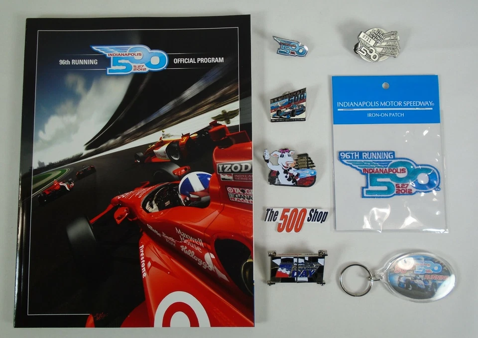 2012 Indy 500 Program Fan Pack Event Pins Patch Decal  - Image 2 of 2